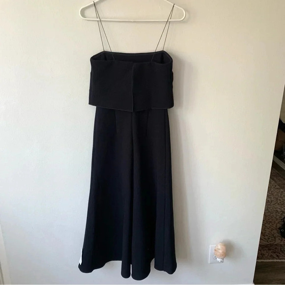 NWT Bec + Bridge Forever Young Skinny Strap A Line Midi Dress Black Navy Blue - Picture 6 of 7